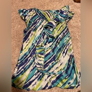 Blue, Green, White top for women